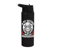 Funny Gorilla In My Defense I Was Left Unsupervised Apparel Stainless Steel Insulated Water Bottle