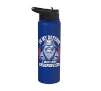 Funny Gorilla In My Defense I Was Left Unsupervised Apparel Stainless Steel Insulated Water Bottle