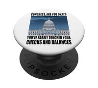 Funny Government Humor Congress US Capitol Politics Joke PopSockets PopGrip Adhésif