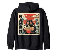 Funny Graphic Vintage Cat Ramen Japanese Ukiyo-e Woodblock Sweat à Capuche