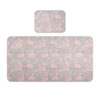 Funny Grassland Flamingo Girl Matelas rafraîchissant pour bébé Rose 71,1 x 132,1 cm