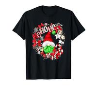 Funny Green Christmas GNOME Santa for Women Men Cute Hohoho T-Shirt