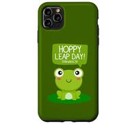 Funny Green Frog Hoppy Leap Day Février 29 Cool Frog Lovers Coque pour iPhone 11 Pro Max