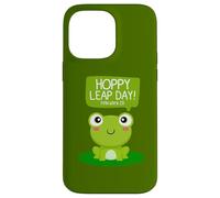 Funny Green Frog Hoppy Leap Day Février 29 Cool Frog Lovers Coque pour iPhone 14 Pro Max