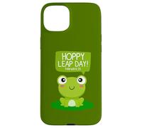 Funny Green Frog Hoppy Leap Day Février 29 Cool Frog Lovers Coque pour iPhone 15 Plus