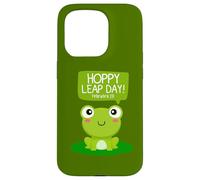 Funny Green Frog Hoppy Leap Day Février 29 Cool Frog Lovers Coque pour iPhone 15 Pro