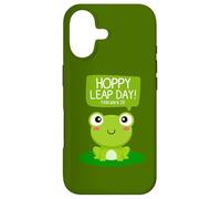 Funny Green Frog Hoppy Leap Day Février 29 Cool Frog Lovers Coque pour iPhone 17