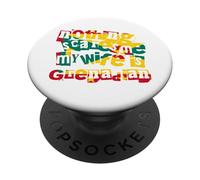 Funny Grenada Rien ne m'effraie, ma Femme est grenadienne PopSockets PopGrip Adhésif