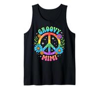 Funny Groovy Mimi Floral Hippie Grandmother Mom Mother Retro Débardeur