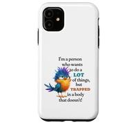 Funny Grumpy Bird Graphic Lazy Quote Procrastinator Coque pour iPhone 11