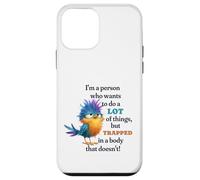 Funny Grumpy Bird Graphic Lazy Quote Procrastinator Coque pour iPhone 12 Mini
