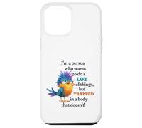 Funny Grumpy Bird Graphic Lazy Quote Procrastinator Coque pour iPhone 12 Pro Max