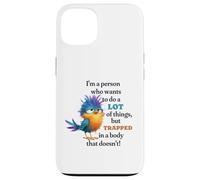 Funny Grumpy Bird Graphic Lazy Quote Procrastinator Coque pour iPhone 13