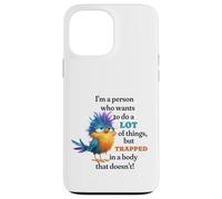 Funny Grumpy Bird Graphic Lazy Quote Procrastinator Coque pour iPhone 13 Pro Max