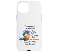 Funny Grumpy Bird Graphic Lazy Quote Procrastinator Coque pour iPhone 15 Plus