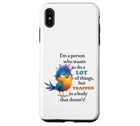 Funny Grumpy Bird Graphic Lazy Quote Procrastinator Coque pour iPhone XS Max