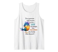 Funny Grumpy Bird Graphic Lazy Quote Procrastinator Débardeur