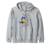 Funny Grumpy Bird Graphic Lazy Quote Procrastinator Sweat à Capuche