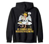 Funny Guardian Fatigué Ange catholique Citations Humour Sweat à Capuche