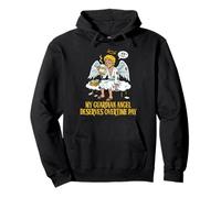 Funny Guardian Fatigué Ange catholique Citations Humour Sweat à Capuche