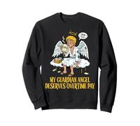 Funny Guardian Fatigué Ange catholique Citations Humour Sweatshirt