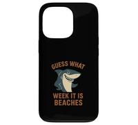 Funny Guess What Week It is Beaches Joke Shark Lover Humour Coque pour iPhone 13 Pro