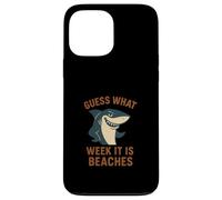 Funny Guess What Week It is Beaches Joke Shark Lover Humour Coque pour iPhone 13 Pro Max