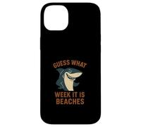 Funny Guess What Week It is Beaches Joke Shark Lover Humour Coque pour iPhone 14 Plus
