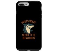 Funny Guess What Week It is Beaches Joke Shark Lover Humour Coque pour iPhone 7 Plus/8 Plus