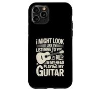 Funny Guitar Player I Might Look Like Im Listening To You Coque pour iPhone 11 Pro