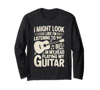 Funny Guitar Player I Might Look Like Im Listening To You Manche Longue