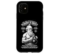 Funny Gym Charles Darwin Enlargissement of Humanity Kettlebell Coque pour iPhone 11