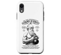 Funny Gym Charles Darwin Enlargissement of Humanity Kettlebell Coque pour iPhone XR