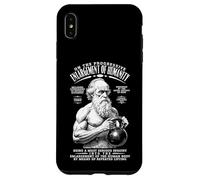 Funny Gym Charles Darwin Enlargissement of Humanity Kettlebell Coque pour iPhone XS Max