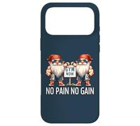 Funny Gym Gnomes in Dads Fitness Apparel No Pain No Gain Coque pour iPhone 17 Pro Max