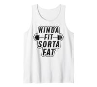 Funny Gym Kinda Fit Sorta Fat Workout Fitness Weightlifting Débardeur