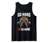 Funny Gym Rottweiler Gym Motivation Go Hard Or Go Home Débardeur