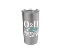 Funny H2O O2H Comedy Water Vibes Gobelet isotherme en acier inoxydable double paroi