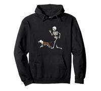 Funny Halloween American Staffordshire Terrier and Skeleton Sweat à Capuche