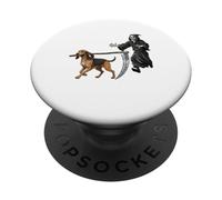Funny Halloween Bloodhound and The Reaper PopSockets PopGrip Adhésif