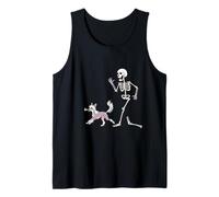 Funny Halloween Chinese Crested and Skeleton Débardeur