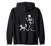 Funny Halloween Chinese Crested and Skeleton Sweat à Capuche