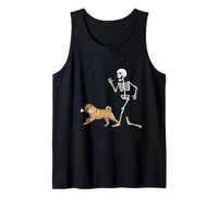 Funny Halloween Chinese Shar-Pei and Skeleton Débardeur
