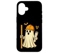 Funny Halloween Civil Engineer Ghost Architect Coque pour iPhone 16