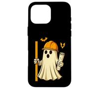 Funny Halloween Civil Engineer Ghost Architect Coque pour iPhone 16 Pro Max