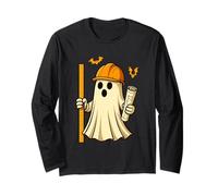 Funny Halloween Civil Engineer Ghost Architect Manche Longue