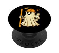 Funny Halloween Civil Engineer Ghost Architect PopSockets PopGrip Adhésif