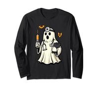 Funny Halloween Doctor Ghost Halloween Hospital Crew Medical Manche Longue