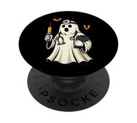 Funny Halloween Doctor Ghost Halloween Hospital Crew Medical PopSockets PopGrip Adhésif