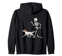Funny Halloween English Setter and Skeleton Sweat à Capuche
